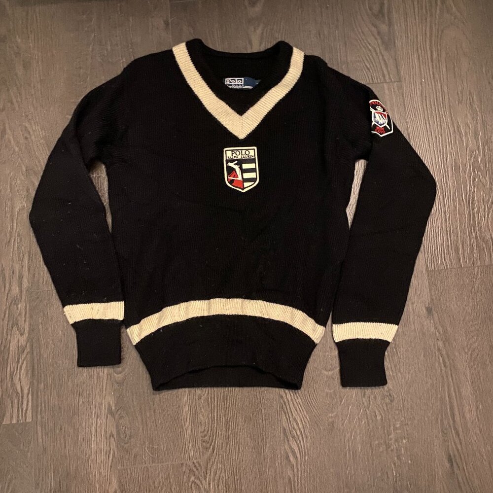 Vintage Polo Ralph Lauren Wool Ski Sweater Suicide Jump Patrol Alpine Small